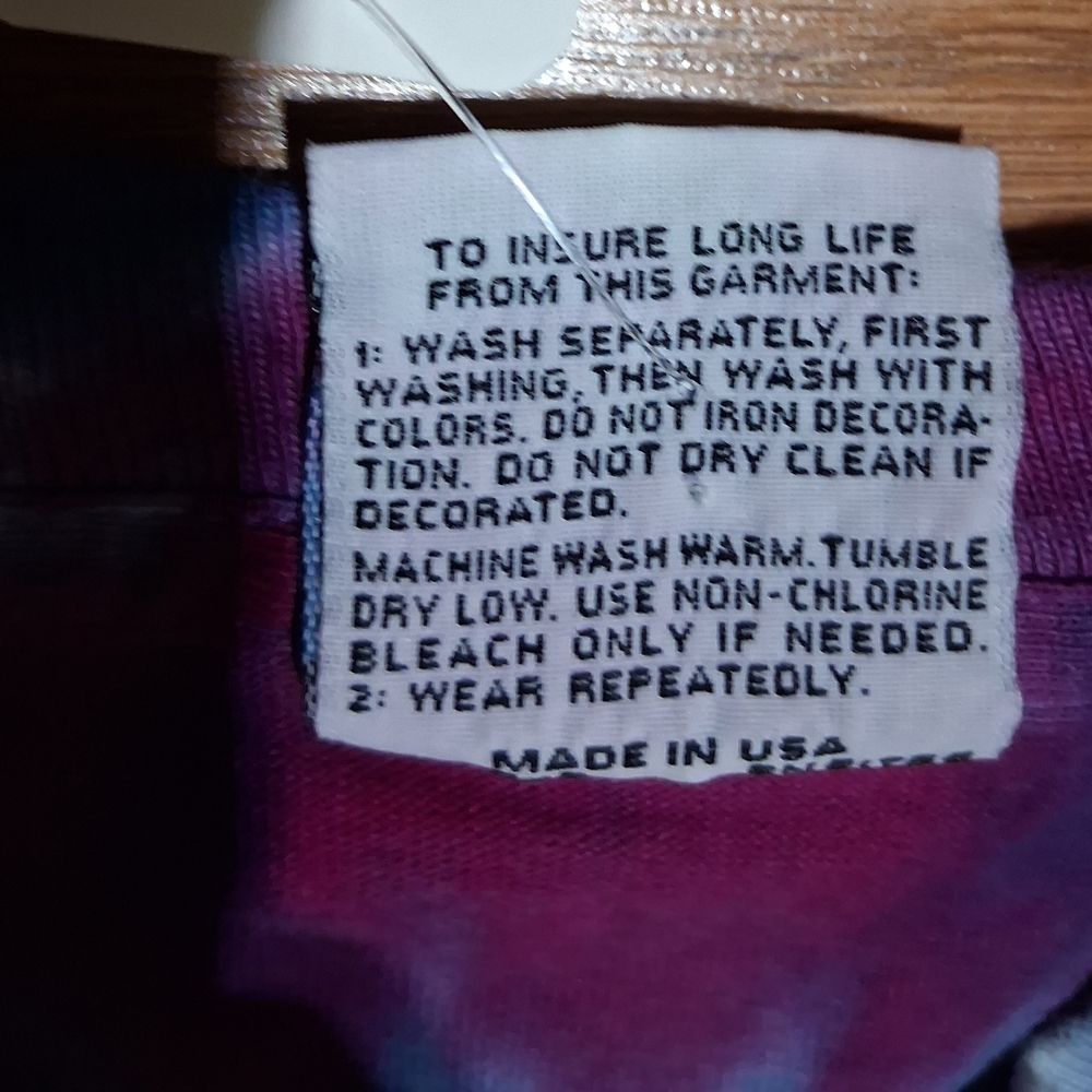 Liquid Blue Purple and Blue Tie-Dye Grateful Dead  T-Shirt Made In Usa Sz XL - Picture 10 of 12